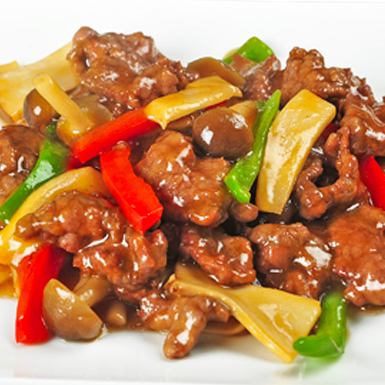 Stir fried beef with oyster sauce