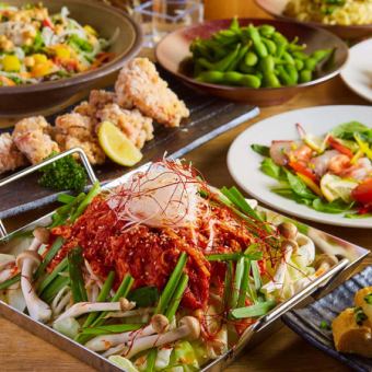 イチオシ！【雅コース】 鮮魚2種盛りにコク旨 鶏ちゃん焼き♪2.5時間飲み放題 8品 3,500円
