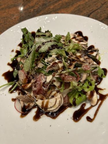 Yamagata mushrooms and uncured ham salad