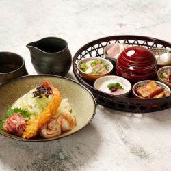 蕎麦前 海老うどんセット