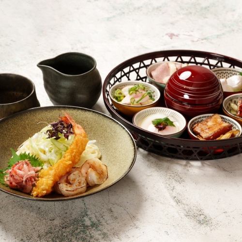 蕎麦前 海老うどんセット