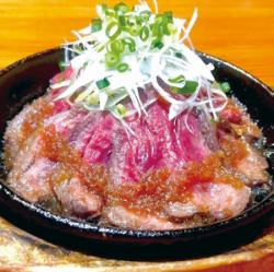Beef skirt steak teppanyaki
