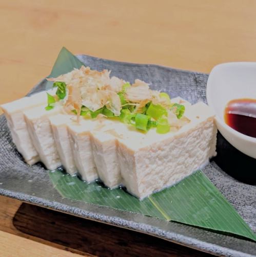 Island tofu with green chili peppers