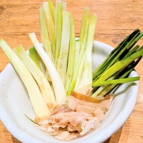 Salted island scallions