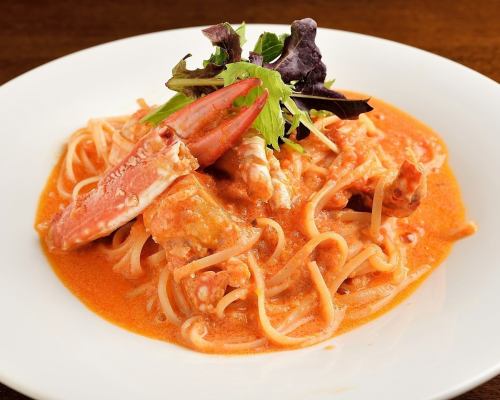 Blue crab tomato cream pasta