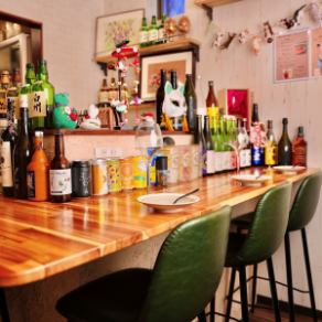 お一人様利用にもデートのご利用にもオススメのカウンター席