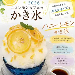 ハニーレモンかき氷　～レモンの爽やかな甘酸っぱさと、レモンピールのほろ苦さ。～