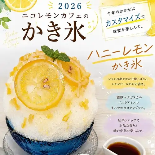 ハニーレモンかき氷　～レモンの爽やかな甘酸っぱさと、レモンピールのほろ苦さ。～