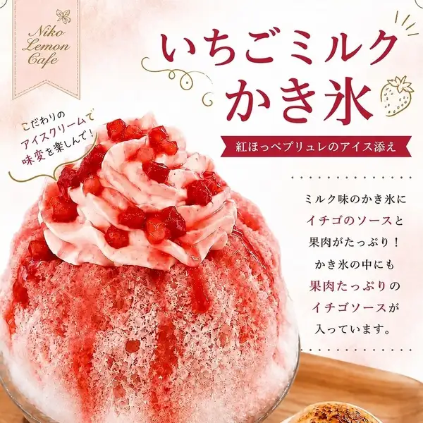 アイスやシロップで変化する無限の味わい。何度も食べたくなる【2026 ニコレモンカフェのかき氷】