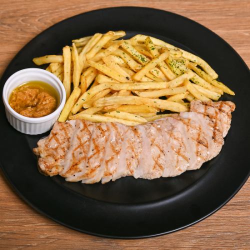 Grilled Pork with Mountain Wasabi Sauce