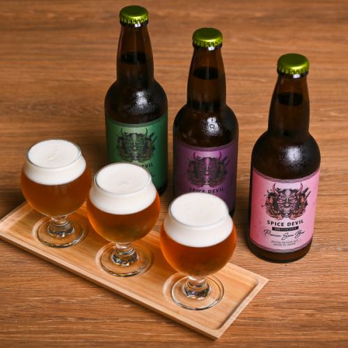 [Only here can you drink draft beer!] 3-type tasting set