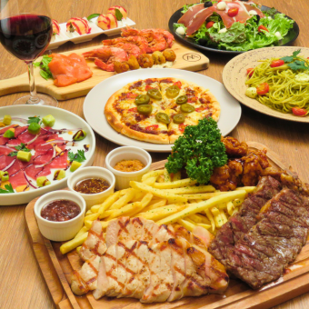 【季節プラン】メインは豪華肉3種盛り合わせ！滞在時間2時間×90分飲み放題付き★