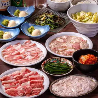 【飲み放題付き】厳選A5仙台牛・新鮮ホルモン・土鍋ご飯付き！「定番」コース