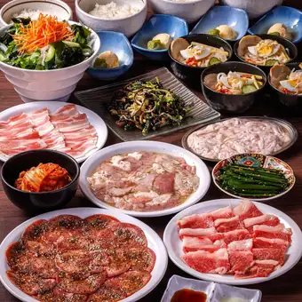 【飲み放題付き】厳選A5仙台牛・牛タン・土鍋ご飯付き！「一番人気」コース