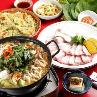 [Affordable jjigae and samgyeopsal course] 12 items in total: Regular price 4,000 yen