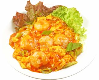 蝦和雞蛋辣椒醬/蝦和雞蛋炒/ Nilareva