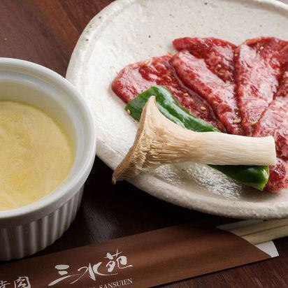 Enjoy the famous meat of Sansui Tei ♪