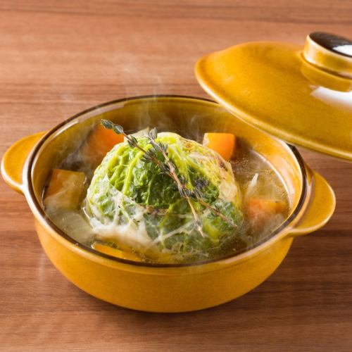 サボイキャベツとマスターホエー豚のロールキャベツ