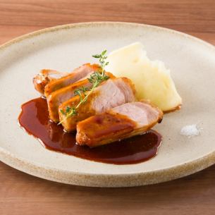 道産豚のロース ローストと有機ジャガイモのピュレ