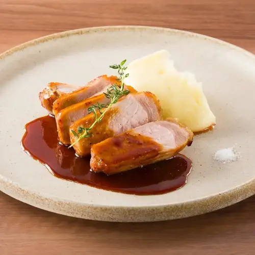 烤北海道猪里脊肉配土豆泥