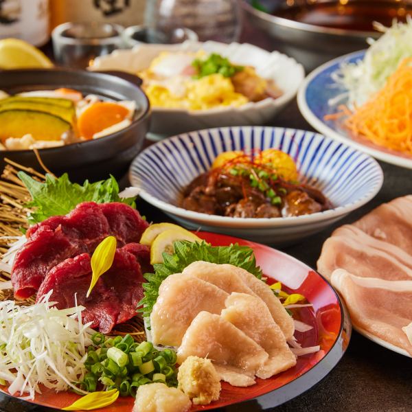 [Local Cuisine] In addition to the taste of Koshu, you can also enjoy fresh fish and local sake! Koshu pork is recommended★