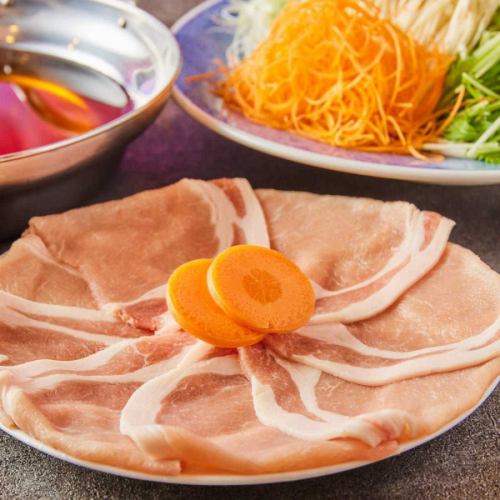 富士樱猪肉荞麦面汤涮锅