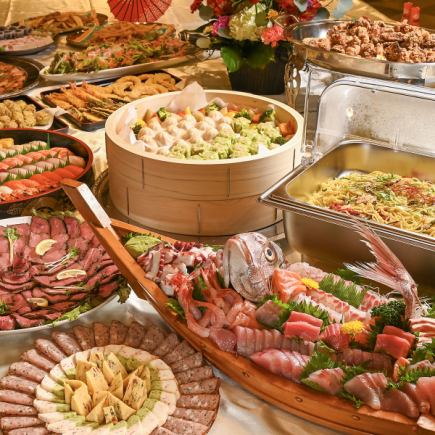 【100分飲み放題付♪】豪華◎舟盛り&デザート付き◎＜お料理全18品＞ハイグレード7000円(税込)