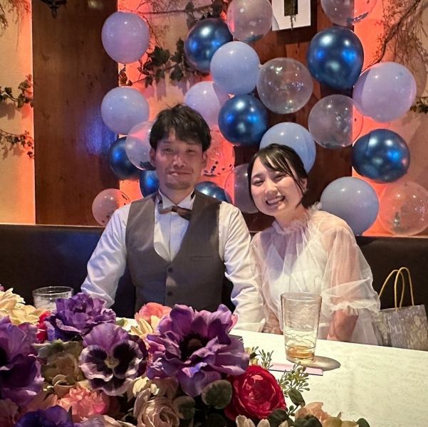 結婚式2次会にもぜひご利用ください♪店内の飾りつけやお席のレイアウト変更等お気軽にご相談ください♪