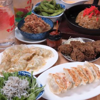 [Fukufuku course with 2 hours of all-you-can-drink included] From the signature dish fried dumplings to a separate dessert, 9 dishes in total, 5,000 yen