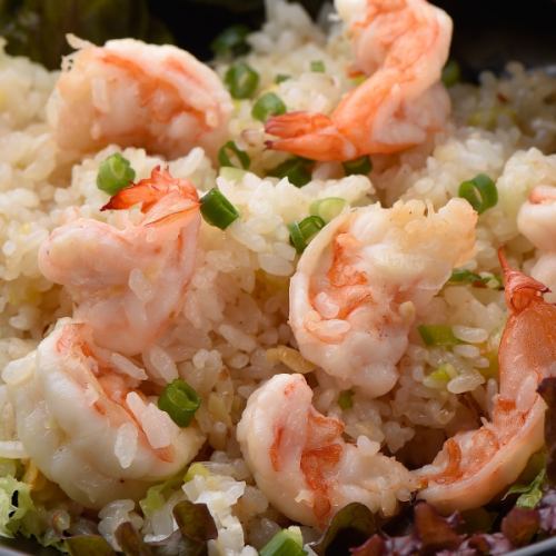 Large shrimp garlic rice