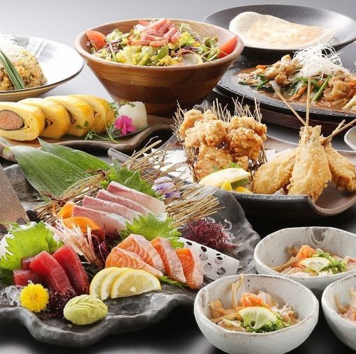 [2-hour all-you-can-drink included] Includes 2 kinds of sashimi! Enjoy Hakata Motsunabe and more! [Banquet course 5,300 yen] ⇒ 5,000 yen