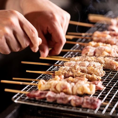 Exquisite yakitori grilled to perfection over charcoal