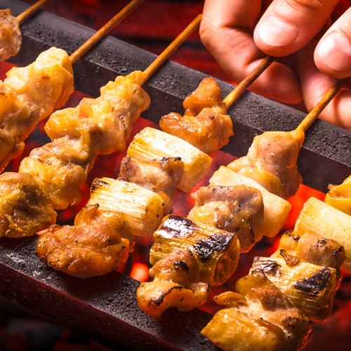 Charcoal grilled yakitori is delicious