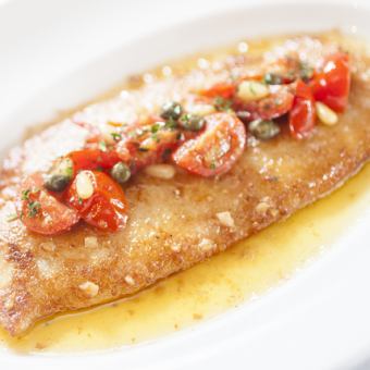 Catalan-style sole meunière