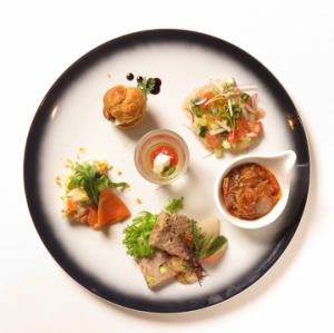 ◎シェフのおまかせ前菜 5点
