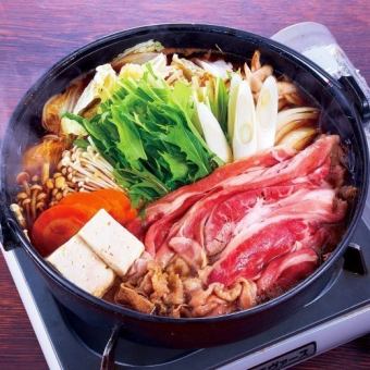 【秋の宴：8/25～11/24】牛すき焼き鍋コース5,000円　全9品＜2H飲み放題付＞