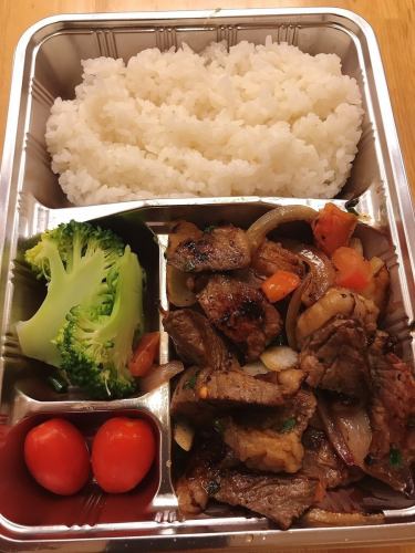 ピカーニャ（イチボ）弁当  豆スープ付