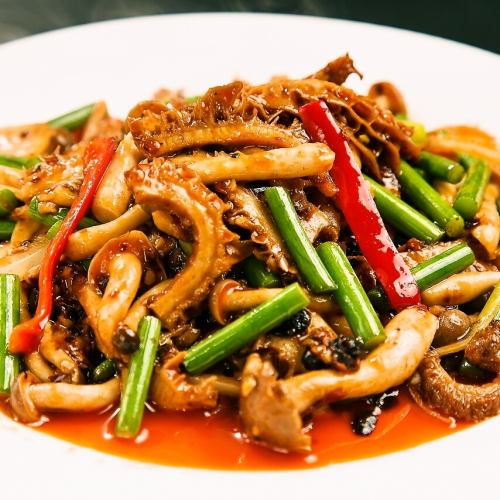 Stir-fried beef reticle with Lao Gan Ma sauce / stir-fried shredded beef and peppers