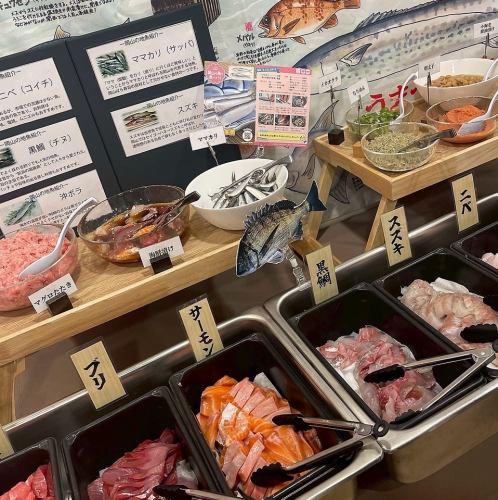 A wide variety of seafood buffet