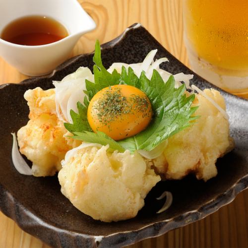 【当店の創作メニュー☆】まだ出会っていない方必見！必食！～名物ポテサラ天ぷら～⇒☆1,100円（税込）☆