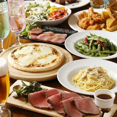 [3 hours all-you-can-drink included] 11 dishes including 3 types of meat platter and garlic shrimp ◇ 5000 yen course