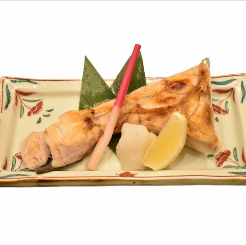 Grilled amberjack collar