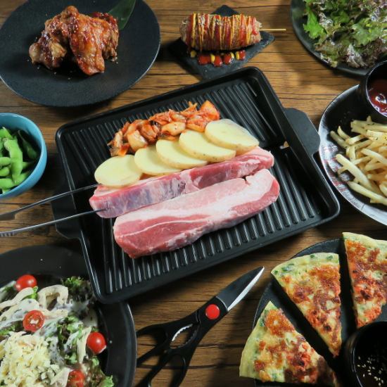 Korean gourmet foods that you can feel free to drop by in a cafe atmosphere in a corner of Sakae