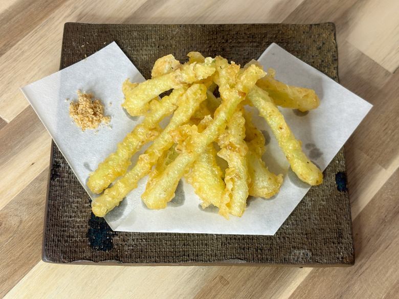 島らっきょうの天ぷら