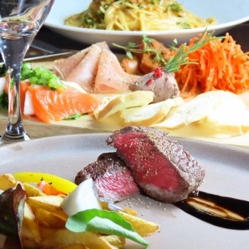 道産食材を使用したコースメニュー