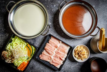 【豚しゃぶ食べ放題＋ビュッフェ】生ビール込み120分飲み放題付き 4,500円（税込）♪