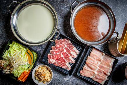 【ラム＆豚しゃぶ食べ放題＋ビュッフェ】生ビール込み120分飲み放題付き 6,500円（税込）♪