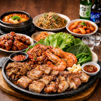 120分【食べ放題】 サムギョプサル＆韓国焼肉食べ放題プレミアムコース☆48品食べ放題プラン