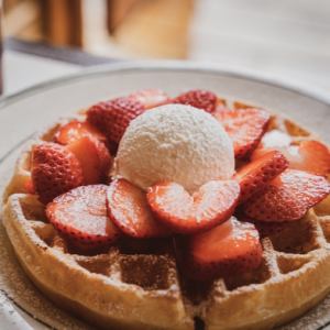 Waffles & fresh berries