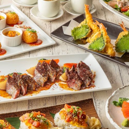 <3/3~> 早鳥優惠 20% 折扣【星夜套餐】9 道菜，2 小時暢飲，5,500 日圓 ⇒ 4,400 日圓（含稅）